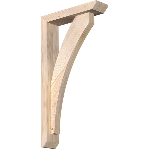 Ekena Millwork Thorton Slat Smooth Bracket w/ Offset Brace, Douglas Fir, 3 1/2"W x 14"D x 26"H BKT0402X14X26THR06SDF - main
